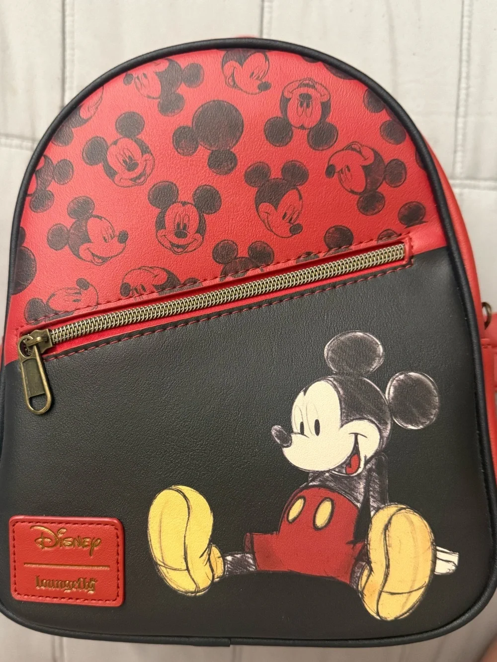 Loungefly Red, Black & Yellow Mickey Mouse Mini Backpack
